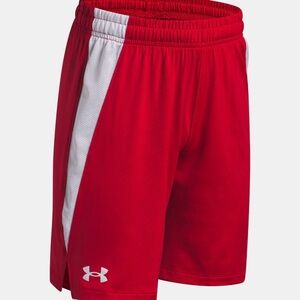 Under Armour Men’s Athletic Shorts Size XL Red / White UA Tech Vent New